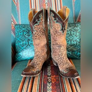 Old Gringo Villa Ocre Leopard Boots! Size 7B
